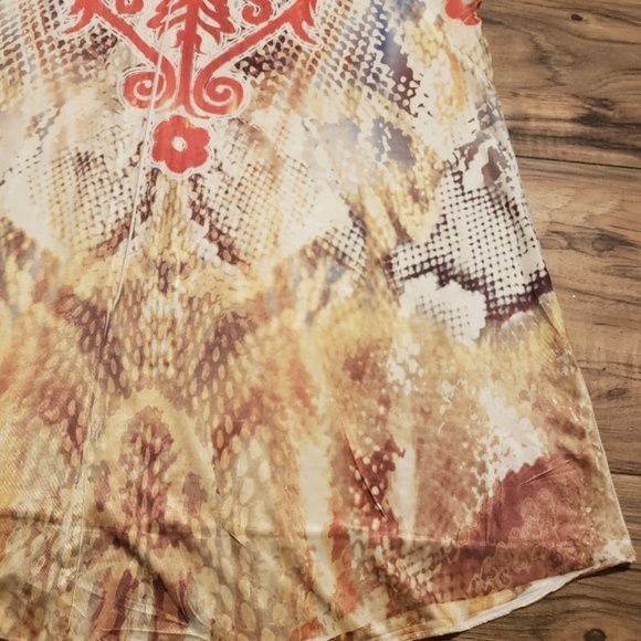 Style & Co Macys Women’s Retro Bohemian Ruffle Sleeve Blouse Size Medium - Picture 6 of 10